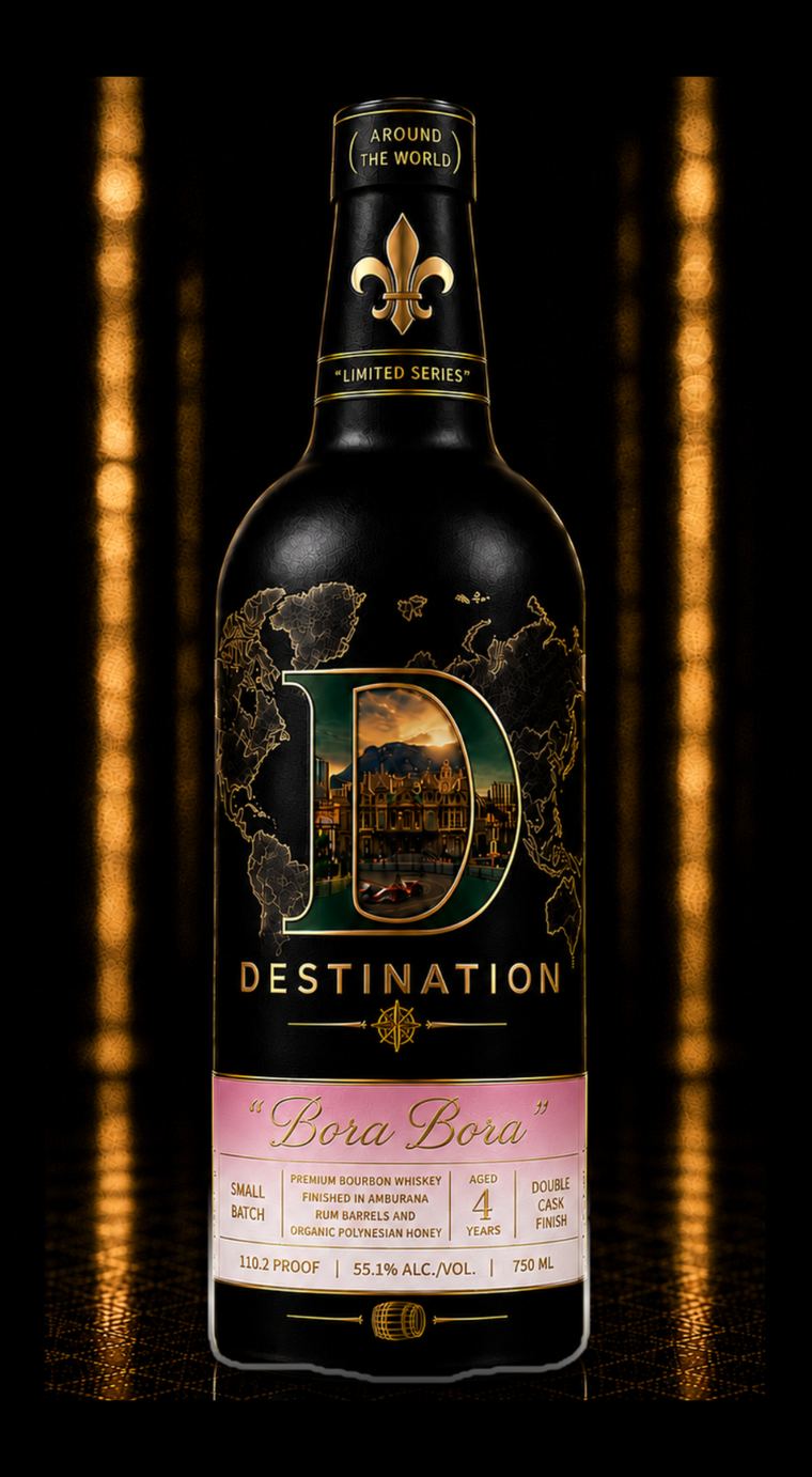 Destination Bora Bora bottle, rendering