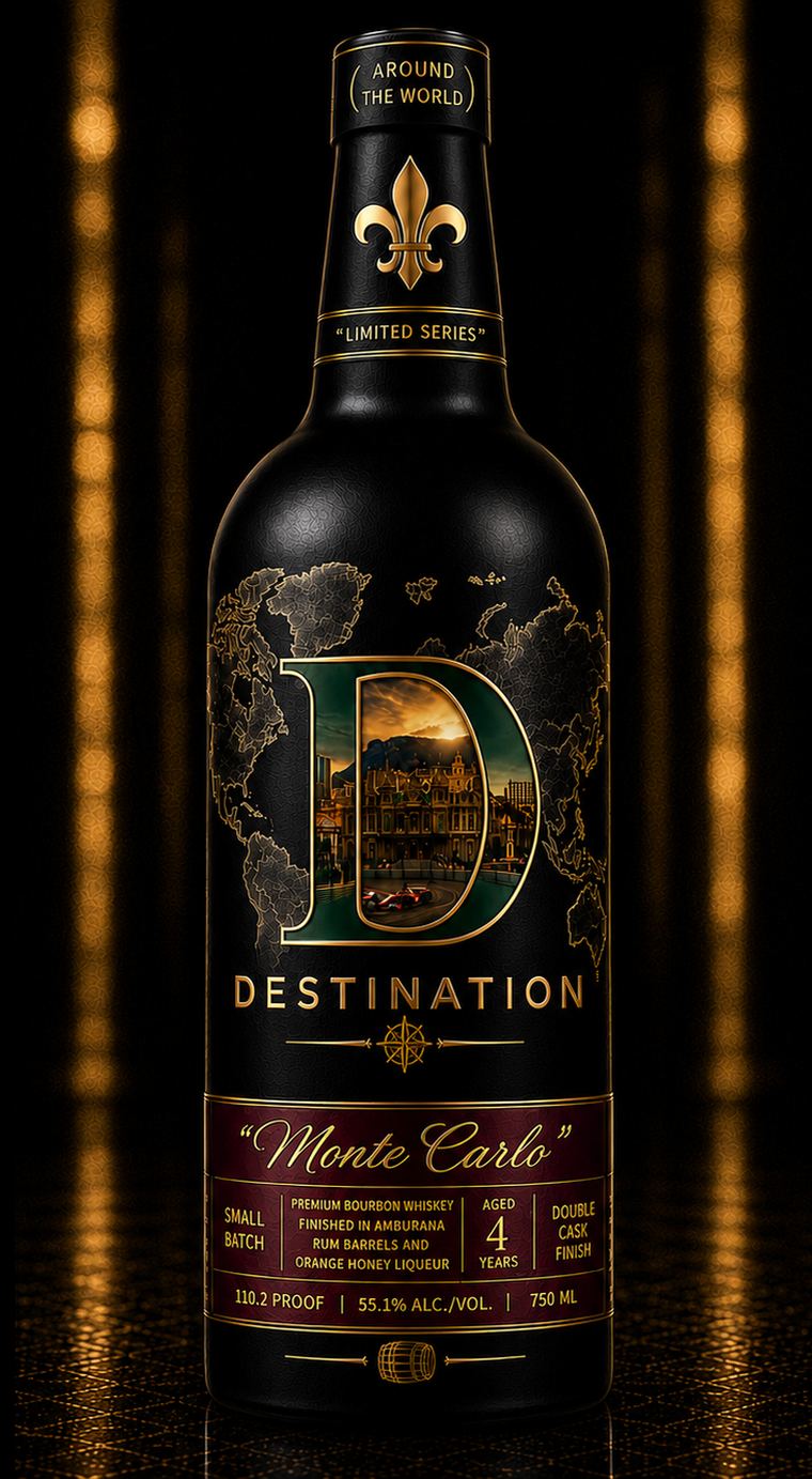 Destination Monte Carlo bottle, rendering